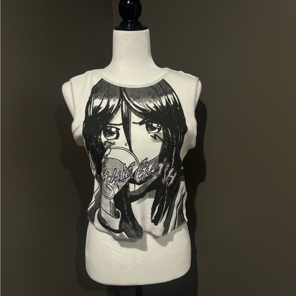 Billie Eilish Anime Graphic Crop Top